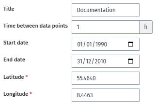 Weather file input data
