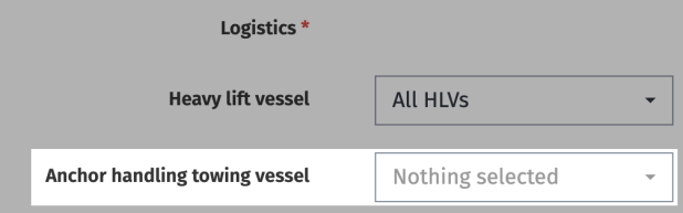 Deselect unused logistics