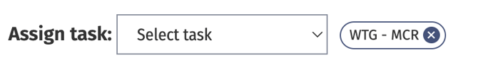 Assign task dropdown
