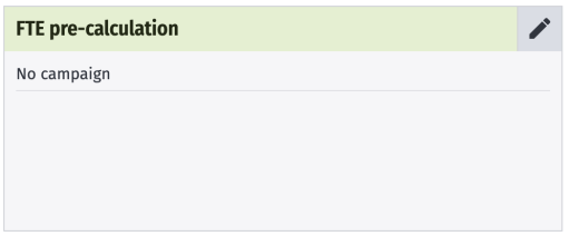 The FTE pre-calculation box