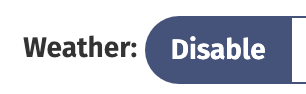 Weather set to disabled